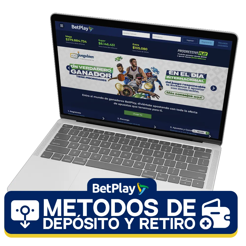 BetPlay ofrece métodos seguros de depósito y retiro en Colombia.