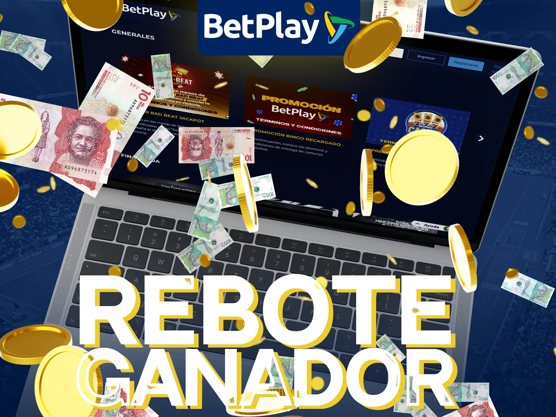 Obtener apuestas gratuitas diarias con el Rebote Ganador de BetPlay.