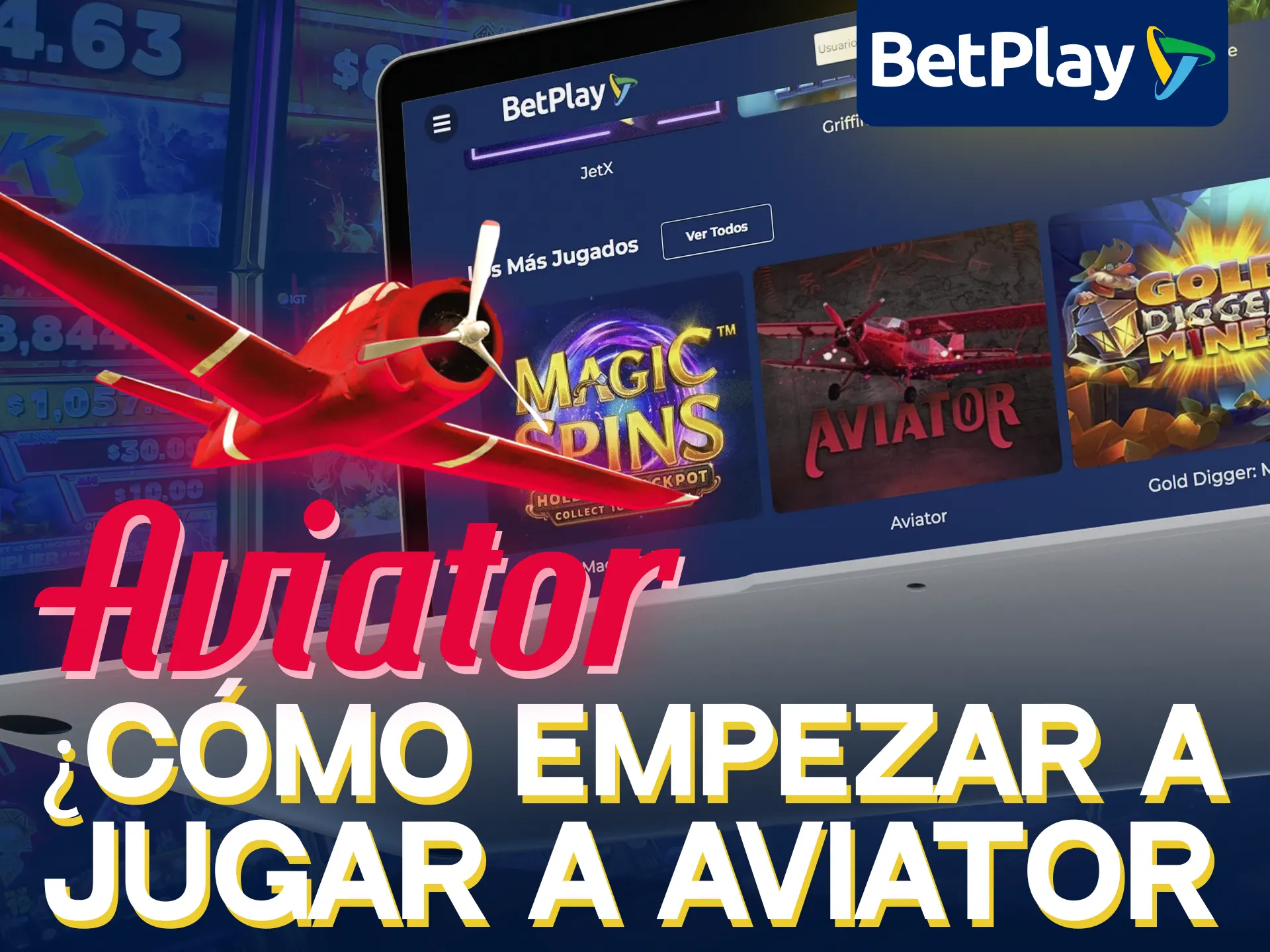Aprende cómo empezar a jugar Aviator en BetPlay.