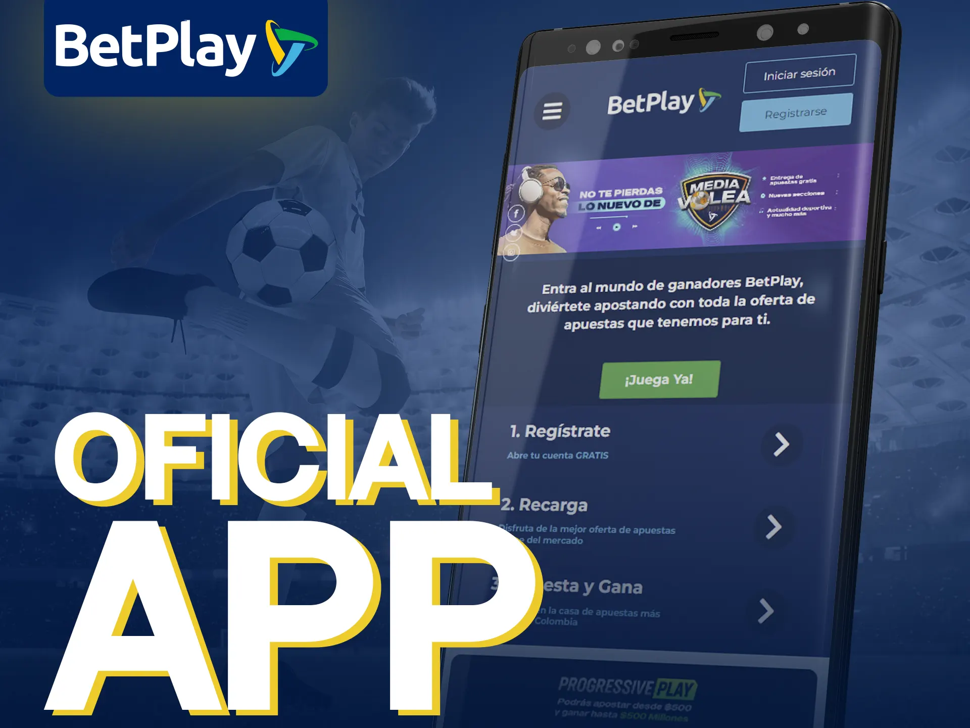 BetPlay ofrece una aplicación para Android e iOS para los usuarios.