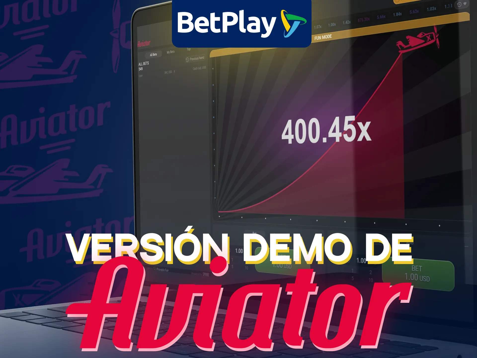 La versión demo de Aviator en el casino BetPlay te da la oportunidad de probar el juego gratis.