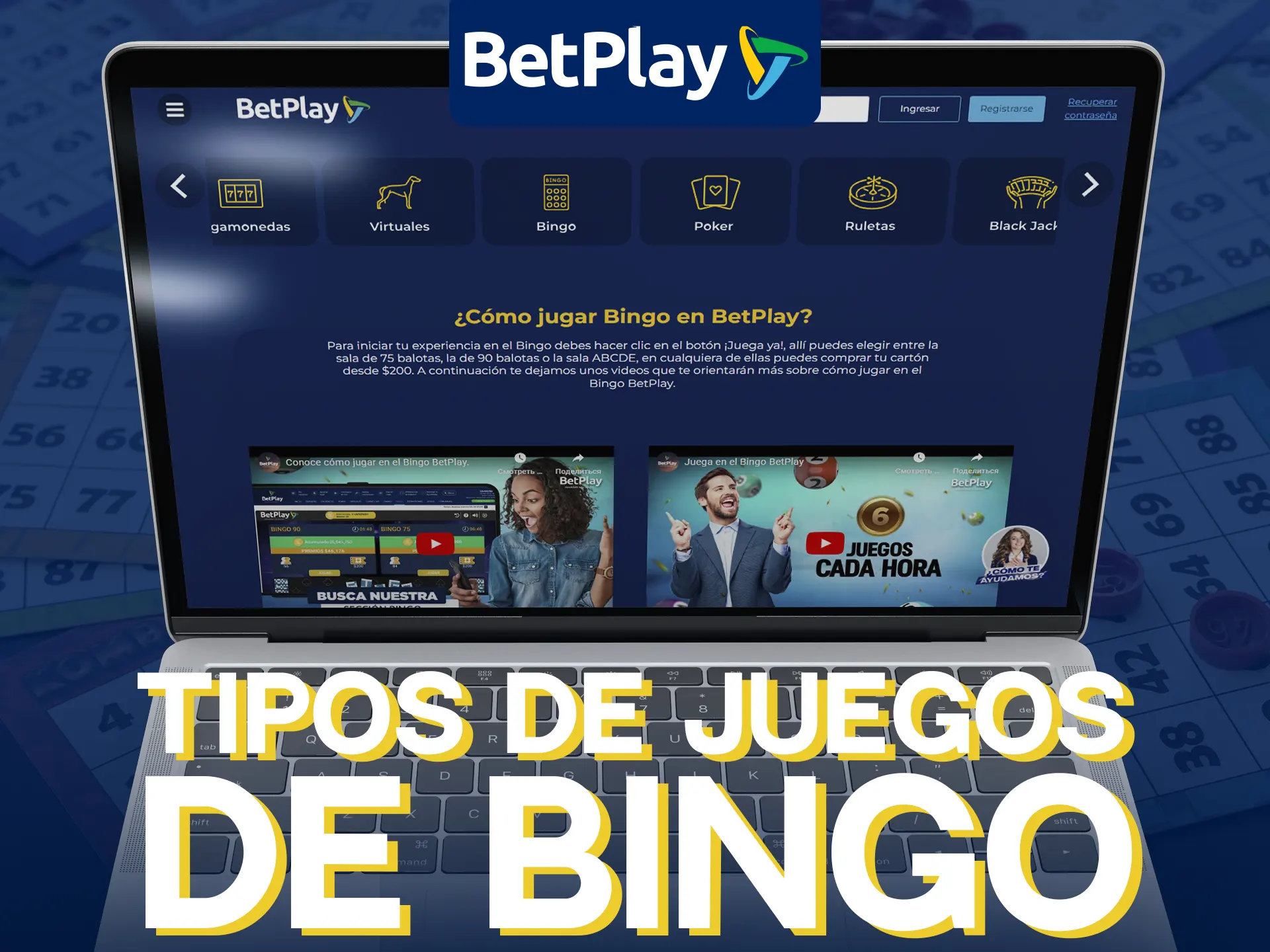 Descubra los tipos de juegos de bingo disponibles en BetPlay.