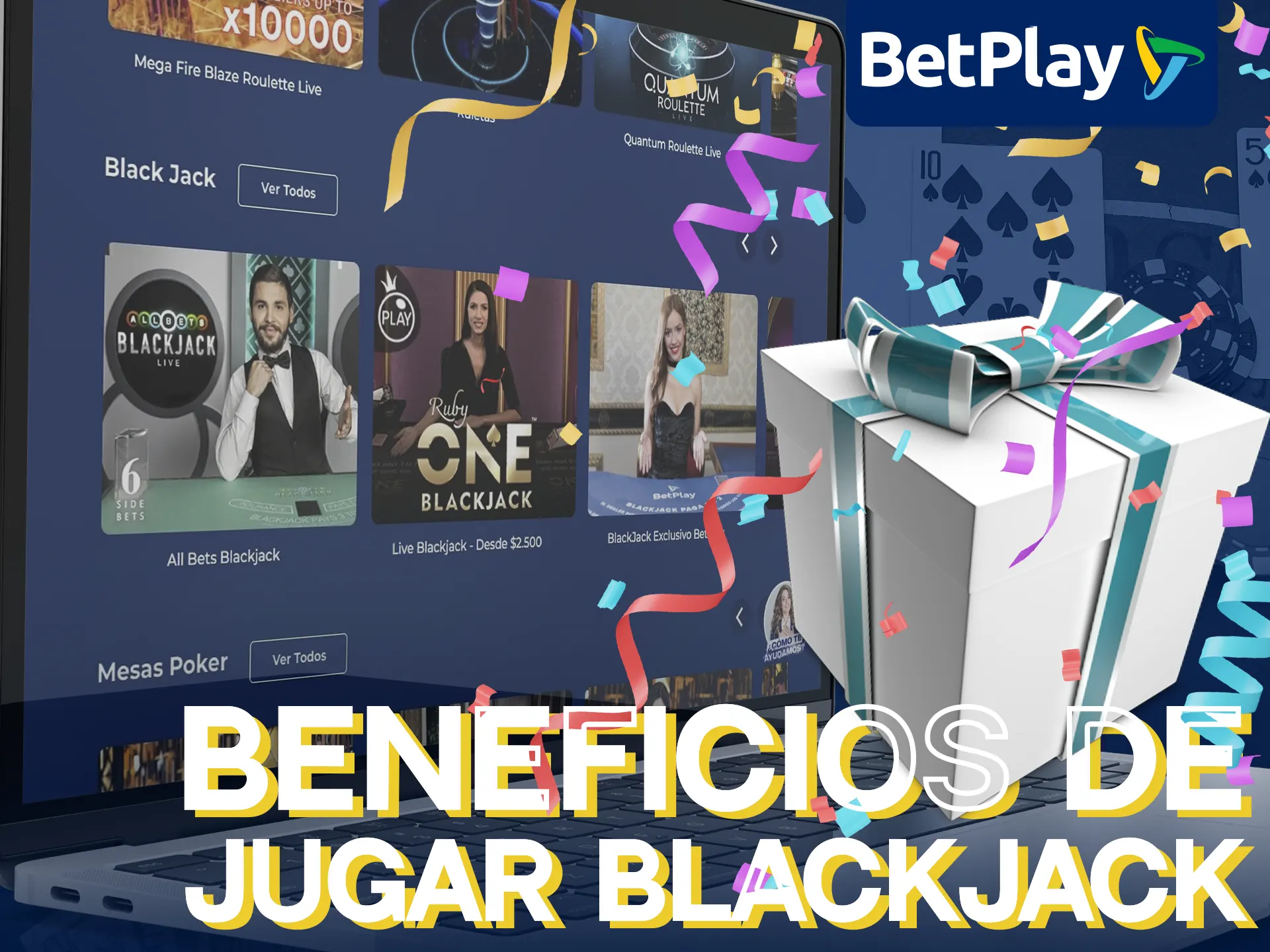 Jugar al Blackjack en BetPlay tiene muchas ventajas.