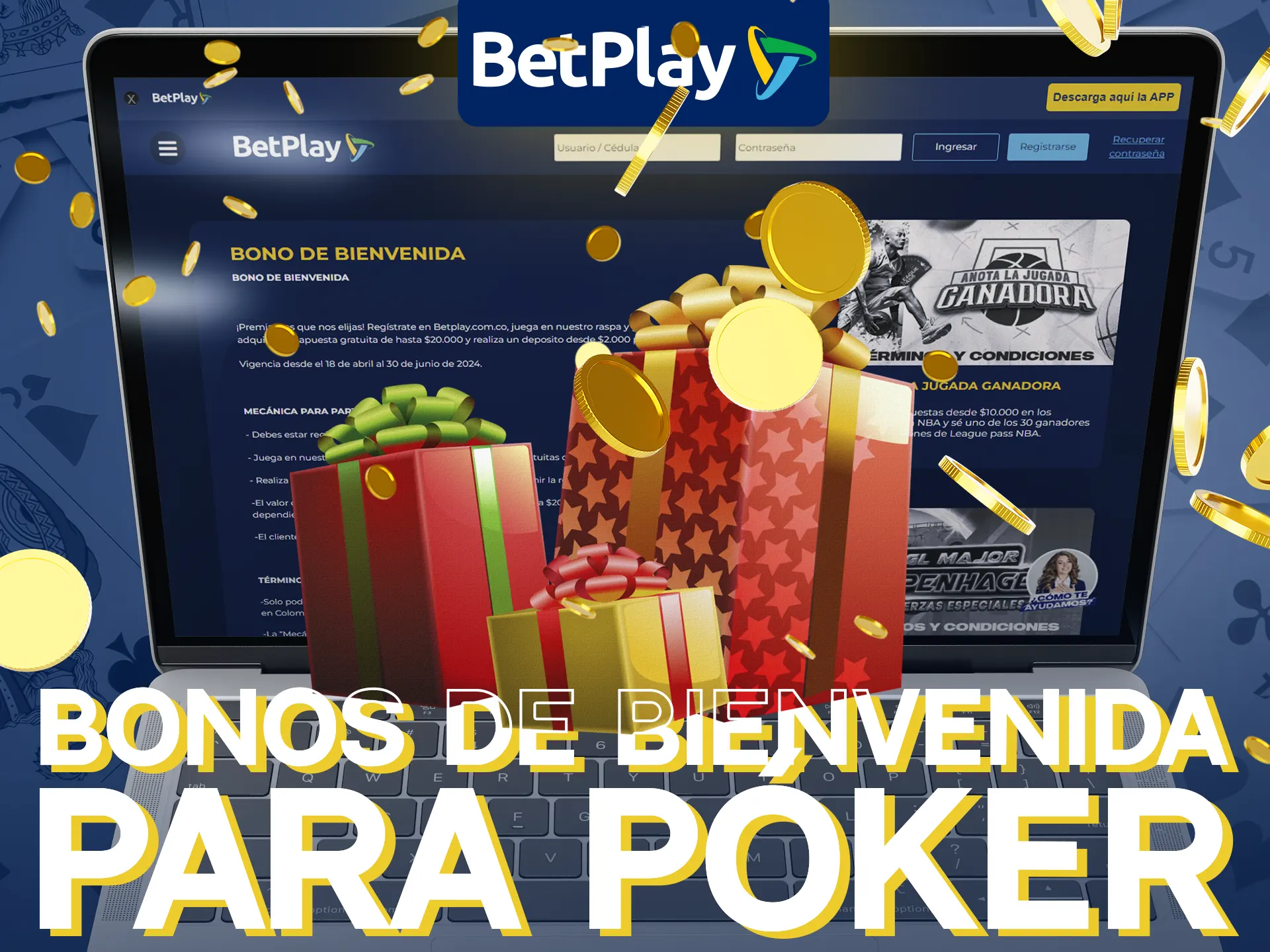 Utiliza los bonos de poker en BetPlay especiales para jugadores colombianos.