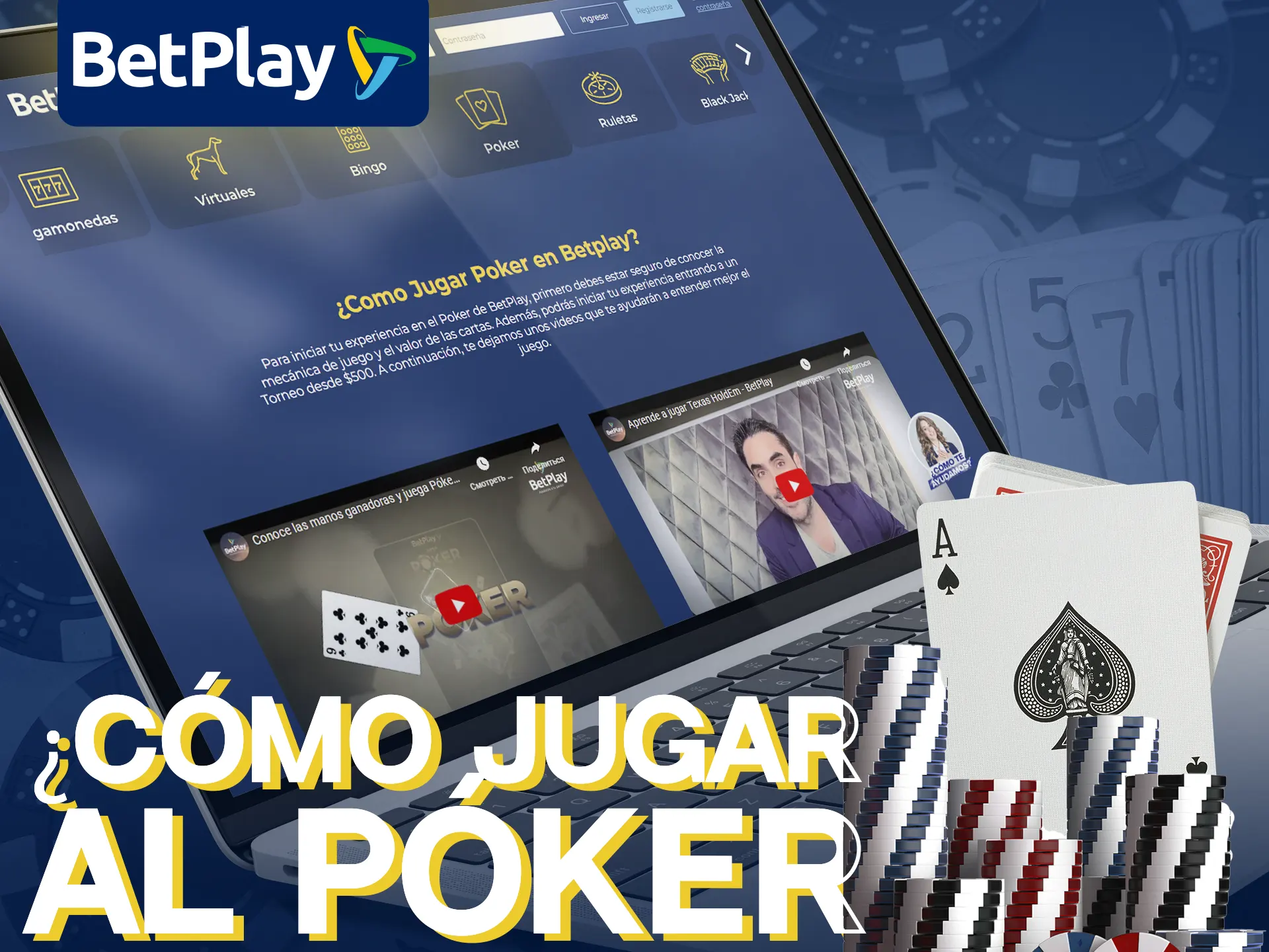 Aprende a Jugar Póker en BetPlay Casino
