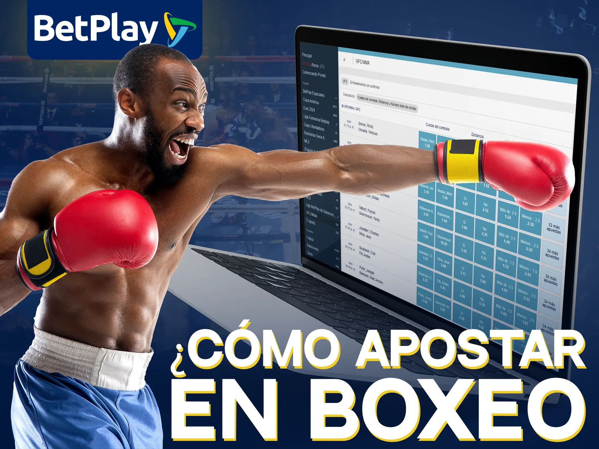 BetPlay hace que apostar en boxeo sea fácil.