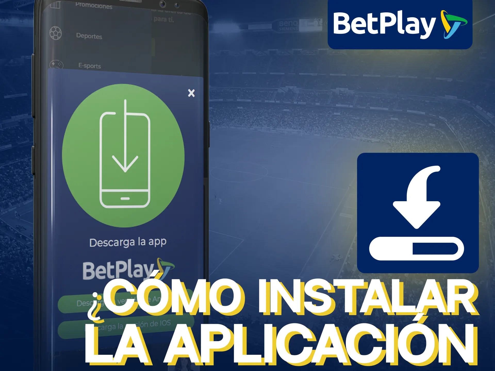 Instala la app BetPlay fácilmente en Android e iOS.