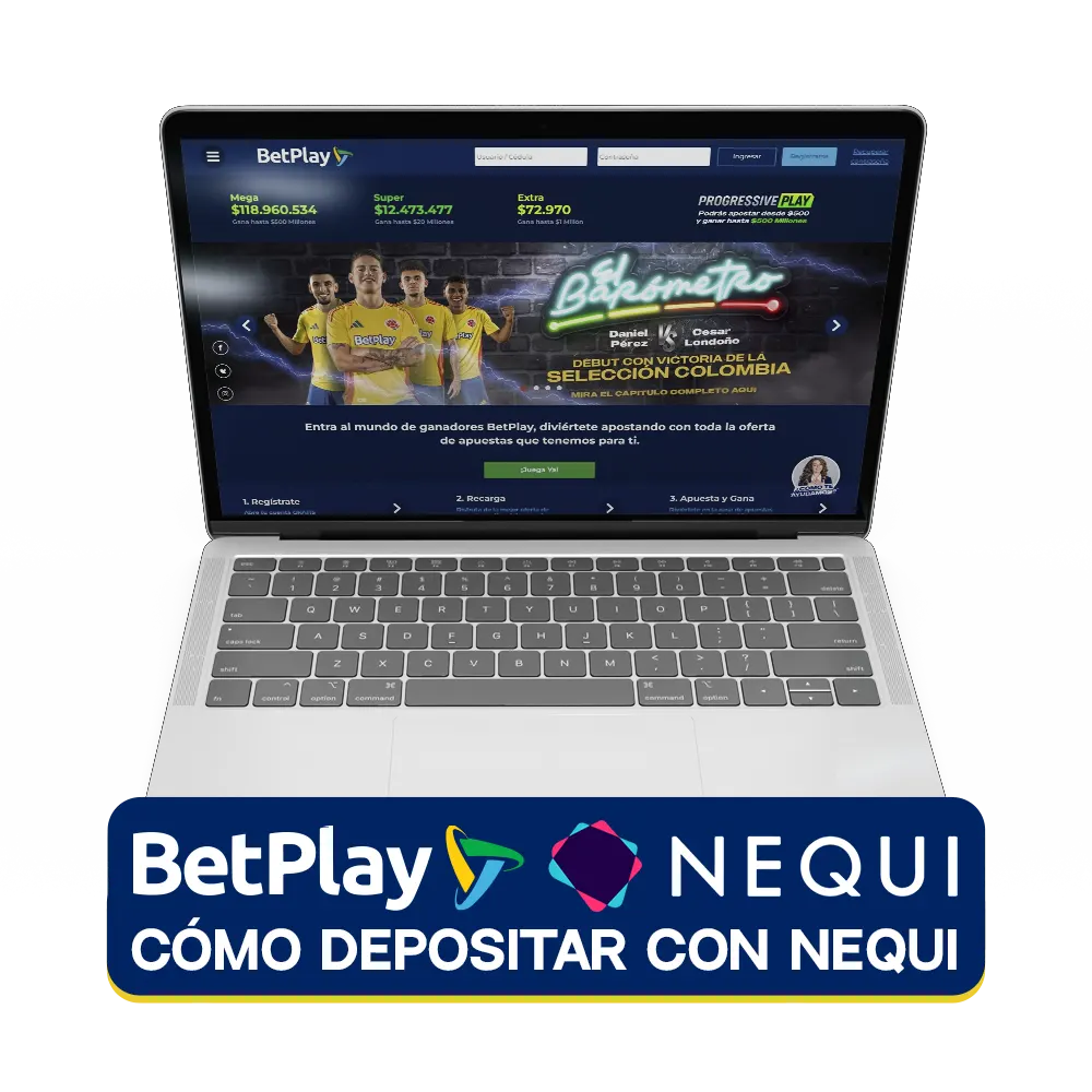 BetPlay ofrece recarga vía Nequi para jugadores colombianos.