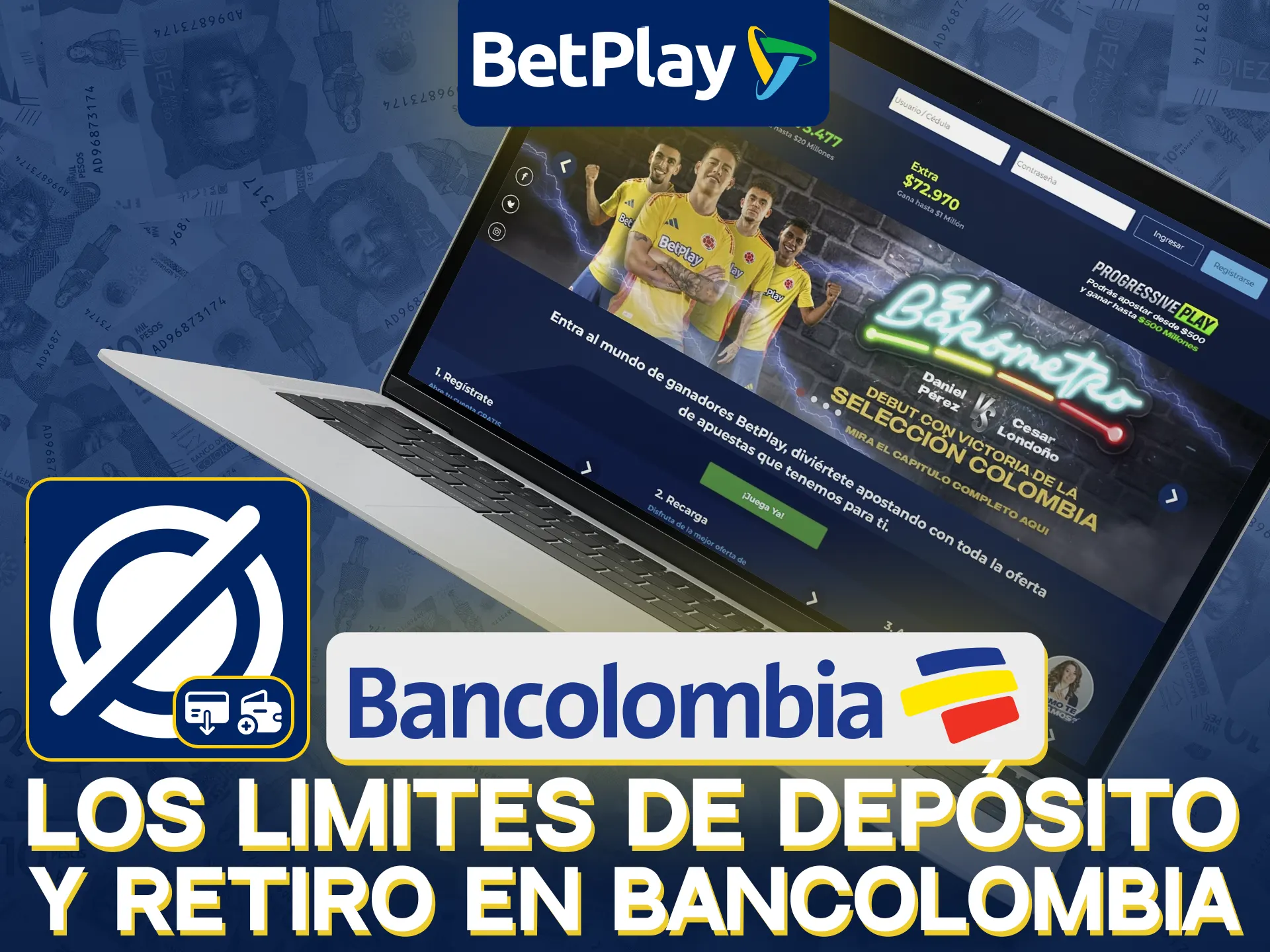 Aprende sobre límites de depósito y retiro en BetPlay.