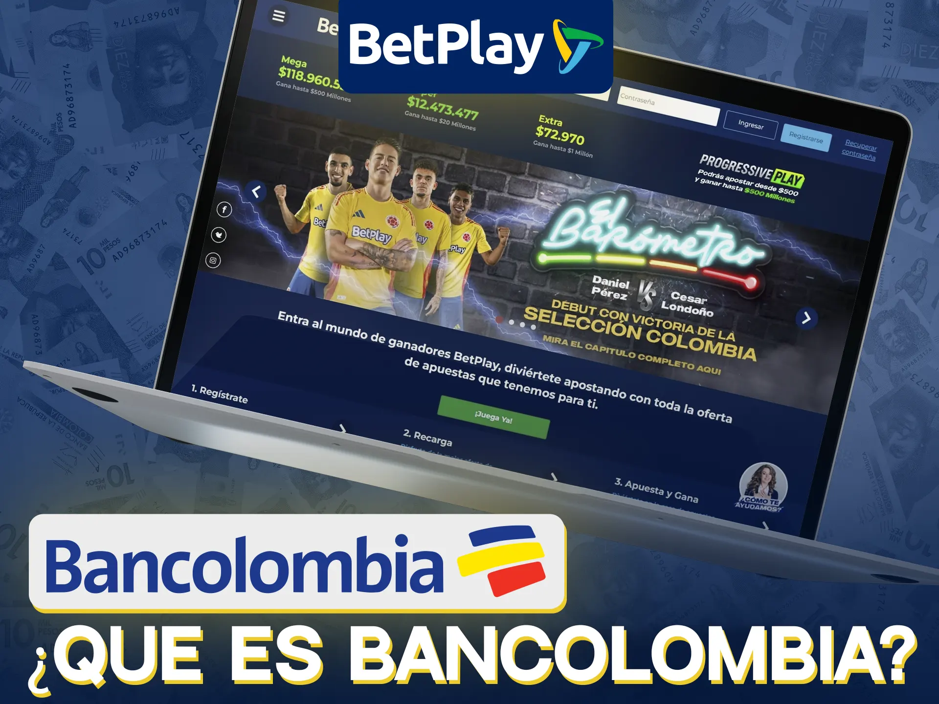 Bancolombia garantiza transacciones financieras seguras en BetPlay.