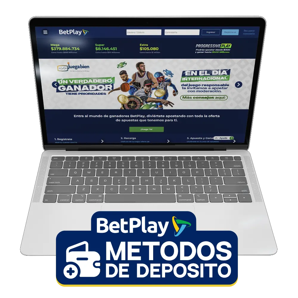 BetPlay Colombia ofrece muchos métodos de depósito populares.