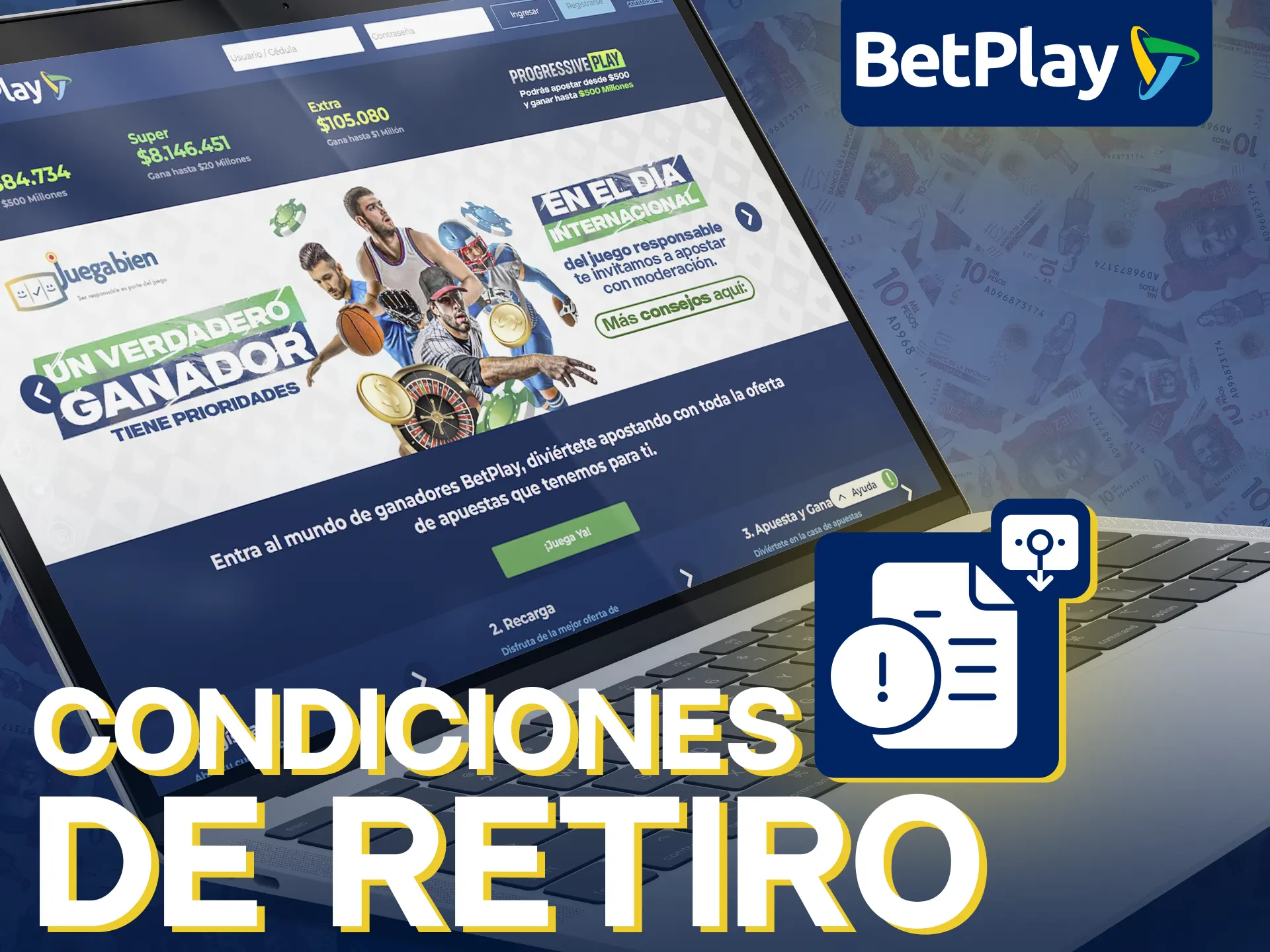 Lea los términos y pautas de retiro de BetPlay.