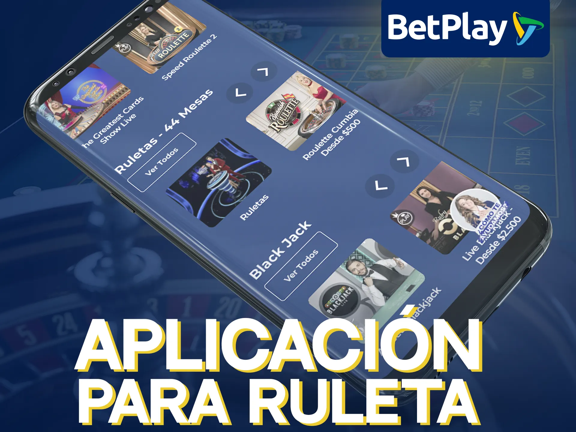 Puedes jugar a los juegos de ruleta de BetPlay a través de la aplicación móvil.