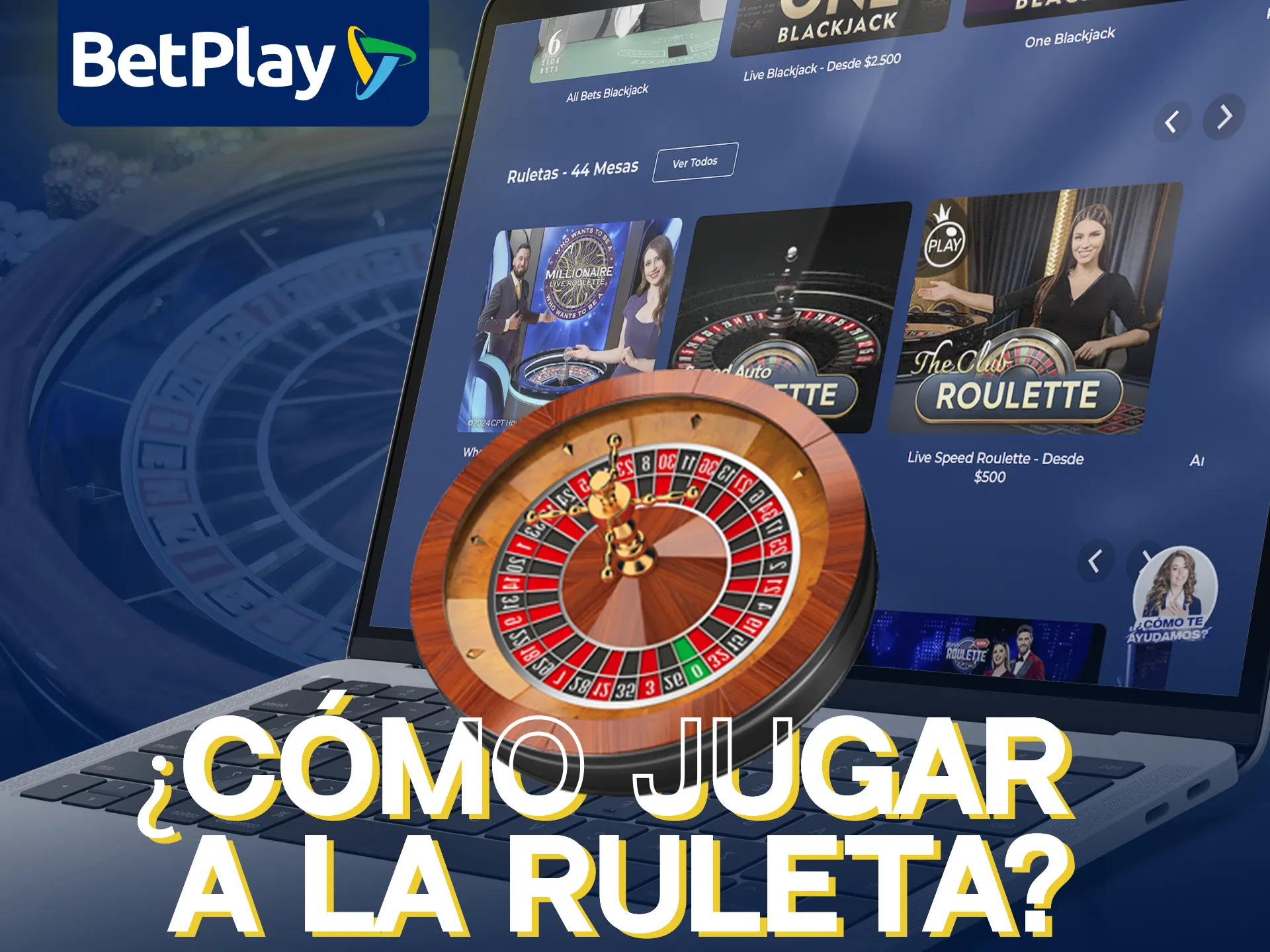 Regístrate y deposita para jugar de BetPlay Casino ruleta.