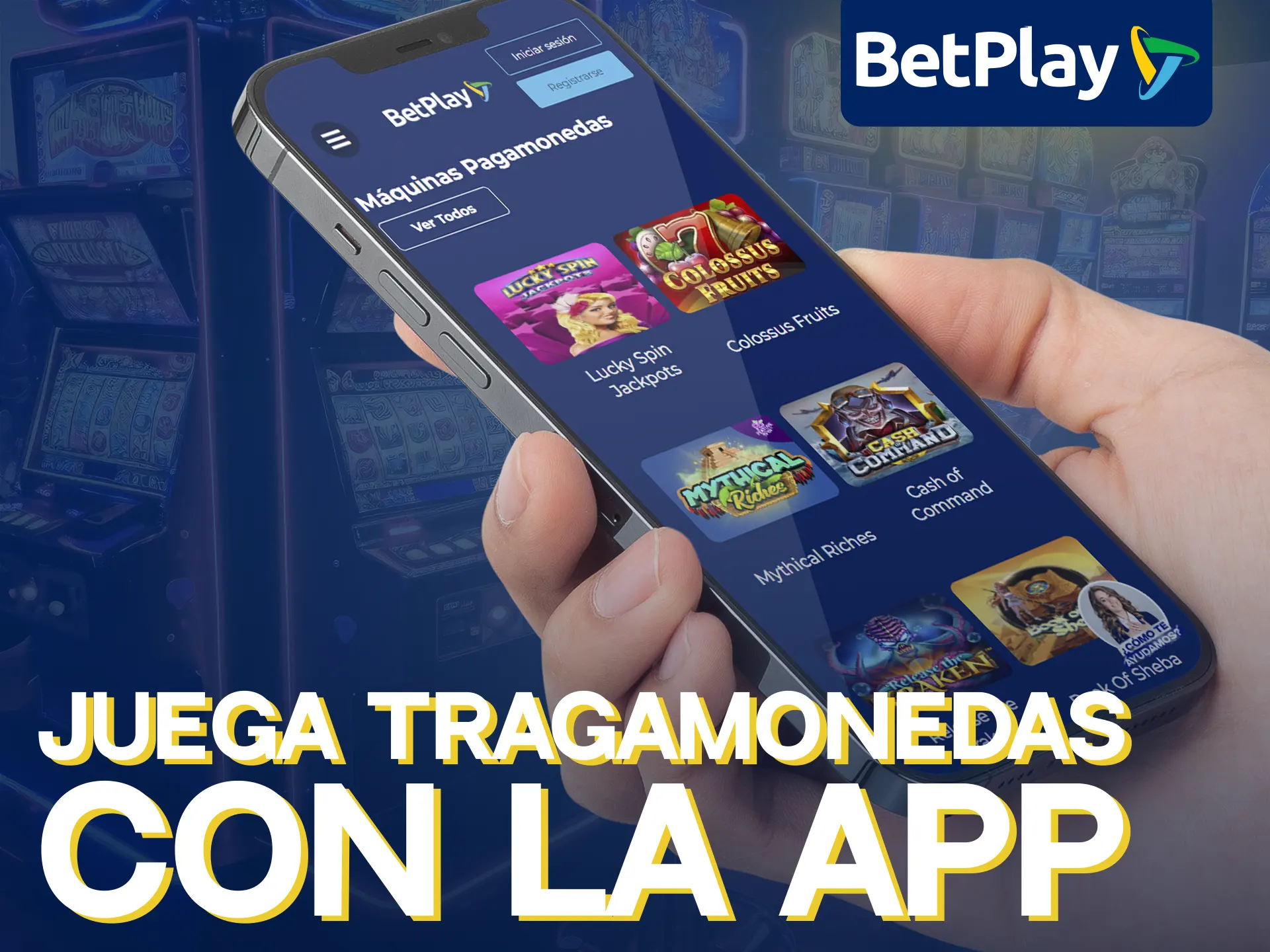 Juega a las mejores tragaperras de BetPlay en la aplicación para Android e iOS.